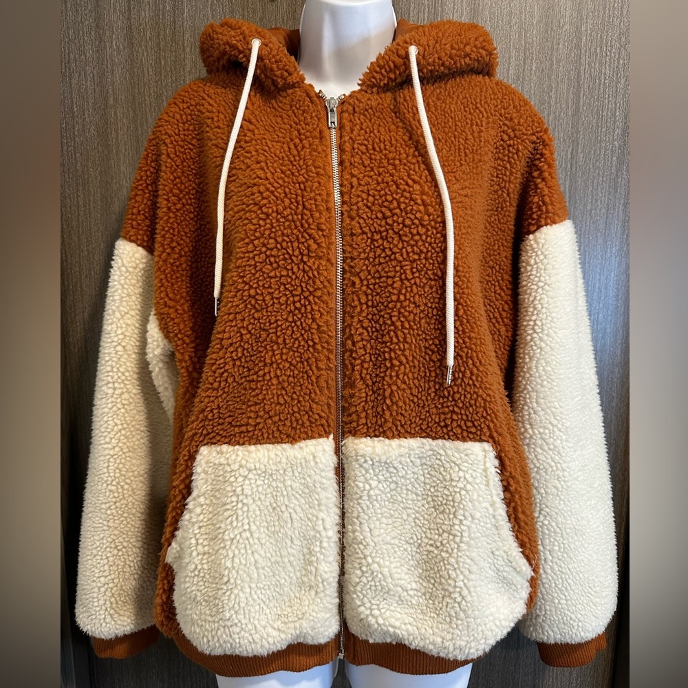 Cozy Two-Tone Sherpa Jacket